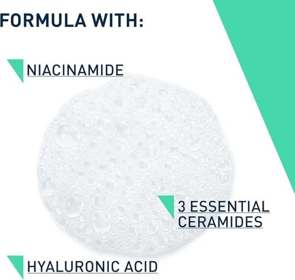 CeraVe Foaming Cleanser for Normal to Oily Skin 473ml with Niacinamide and 3 Essential Ceramides