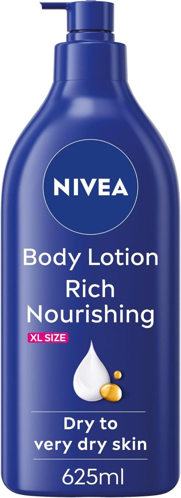 NIVEA Rich Nourishing Body Lotion (625ml), Rich 72H Hydration