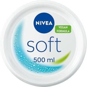 NIVEA Soft Moisturising Cream (500ml), 48H Moisturising Cream for Face