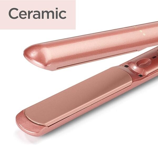 BaByliss Rose Gold Styler Hair Straighteners, Ultra-smooth ceramic plates