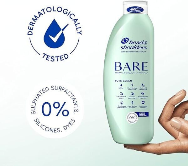 Head & Shoulders Anti dandruff Shampoo, Pure Clean, Sulphate free, 2 x 400 ml, Duo Pack