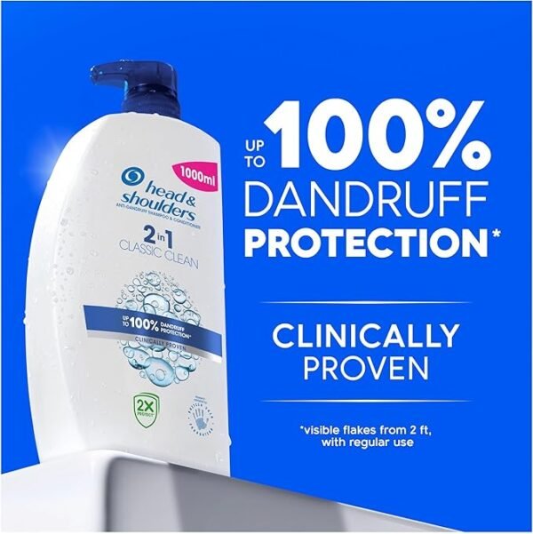 Head & Shoulders Classic Clean Anti-Dandruff 2-in-1 Shampoo, 1000 ml