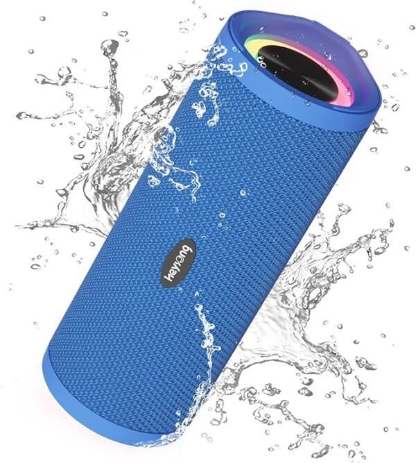 HEYSONG Portable Bluetooth Speaker, Waterproof Wireless Outdoor Speakers Gifts for Men - Blue