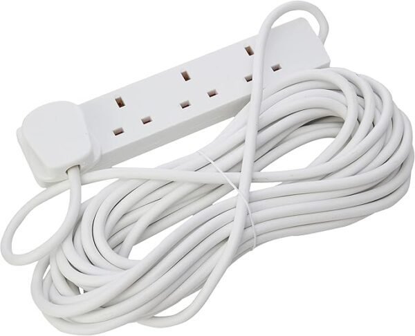 PRO ELEC PELB1906 4 Gang Extension Lead White, 10m