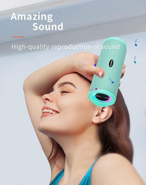 HEYSONG Portable Bluetooth Speaker, Waterproof Wireless Outdoor Speakers Gifts for Men - Green