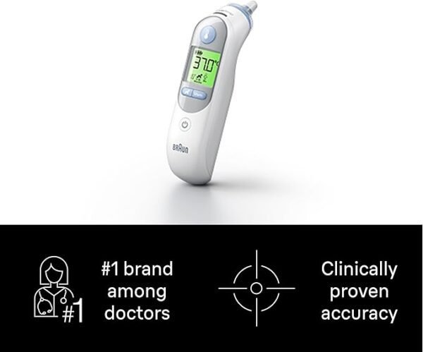 Braun ThermoScan 7 Ear thermometer - Age Precision Technology - Colour-coded Digital Display - Baby and Infant Friendly - #1 Brand among doctors(1)