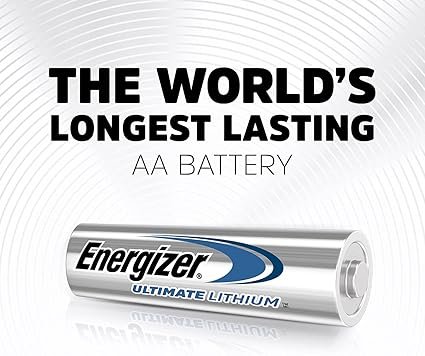 Energizer AA Batteries, Ultimate Lithium, 4 Pack Double A Battery Pack