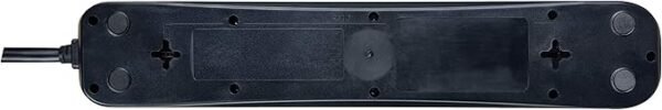 Masterplug Four Socket Switched Inline Power Surge Protected Extension Lead with Two USB Charging Ports, 2 Metres, Gloss Black