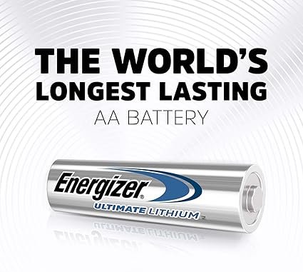 Energizer AA Batteries, Ultimate Lithium, 4 Pack Double A Battery Pack