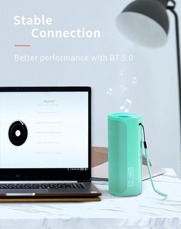 HEYSONG Portable Bluetooth Speaker, Waterproof Wireless Outdoor Speakers Gifts for Men - Green