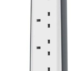 Belkin 6 Way/6 Plug 2m Surge Protection Extension Lead Strip, White