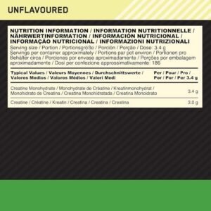 Optimum Nutrition Micronised Creatine Powder, 100% Pure Creatine Monohydrate Powder for Performance and Muscle Power,