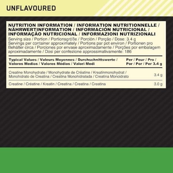 Optimum Nutrition Micronised Creatine Powder, 100% Pure Creatine Monohydrate Powder for Performance and Muscle Power,