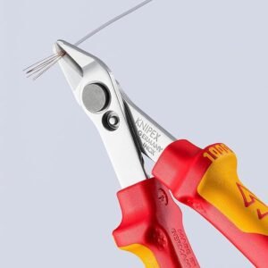 KNIPEX Electronic Super Knips Electronics Diagonal Cutter, 125 mm, VDE, Soft Wire(Copper) to 1.6 mm, Medium Hard Wire to 1 mm, 78 06 125
