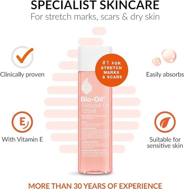 Bio-Oil Skincare Oil Bundle - Improve the Appearance of Scars, Stretch Marks and Skin Tone - 1 x 200ml bottle and 1 x 60ml bottle