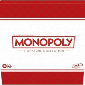 Monopoly Signature Collection Family Board Game for 2 to 6 Players, Premium Packaging and Components, Game for Ages 8+