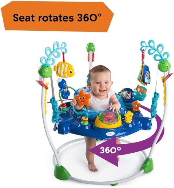 Baby Einstein, Neptune's Ocean Discovery Activity Jumper & Bouncer, Play Centre with Removable Toys