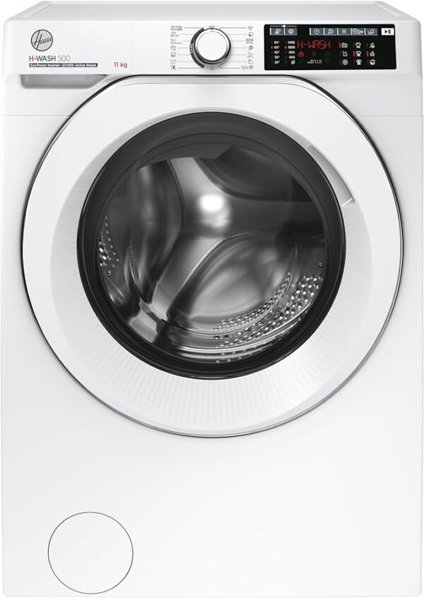 Hoover H-Wash 500 HW411AMC Freestanding Washing Machine, Large Capacity, 11 kg, 1400rpm, White