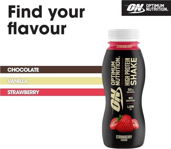 Optimum Nutrition High Protein Shake Bottles, Ready To Drink Healthy Snacks,