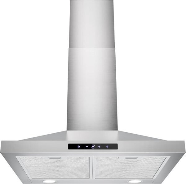 FIREGAS Chimney Cooker Hood 60 cm, 3 Speeds, 335 m³/h,Touch controls, Recirculation/Extraction,