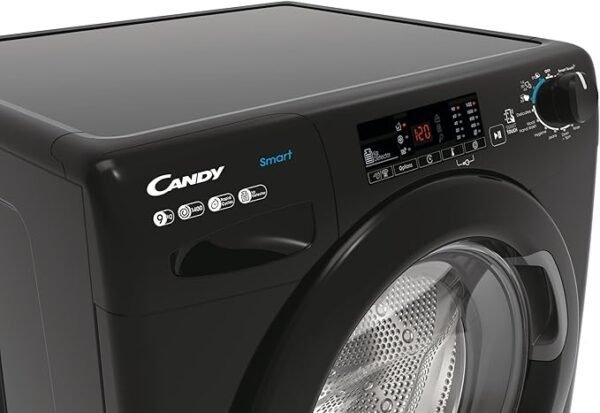 Candy CS149TWBB4/1-80 9kg Freestanding Washing Machine with 1400 rpm - Black - B Rated