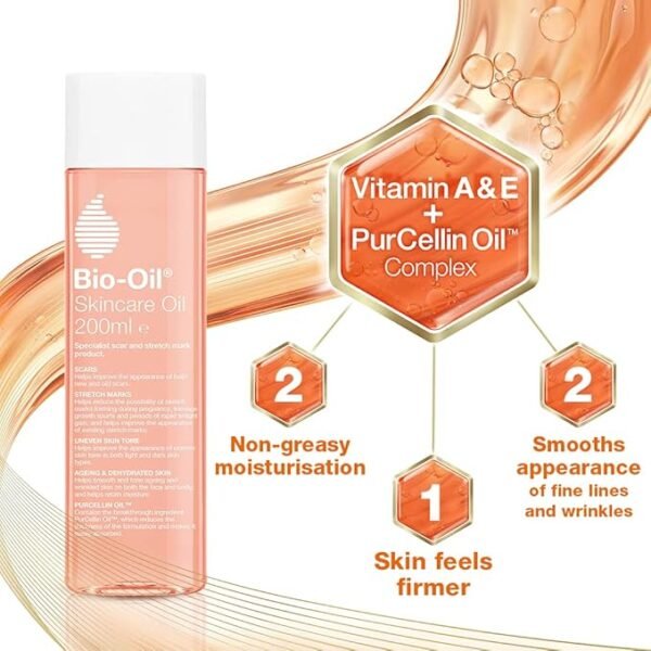 Bio-Oil Skincare Oil Bundle - Improve the Appearance of Scars, Stretch Marks and Skin Tone - 1 x 200ml bottle and 1 x 60ml bottle