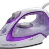 Morphy Richards TurboGlide Steam Iron, Ceramic Non-stick Soleplate, 150g Steam Boost, 40g Steam Output, 400ml Water Tank, Anti Drip, Anti Scale, Auto Shut-off, 3m Cord, 2800W, Purple, 302000