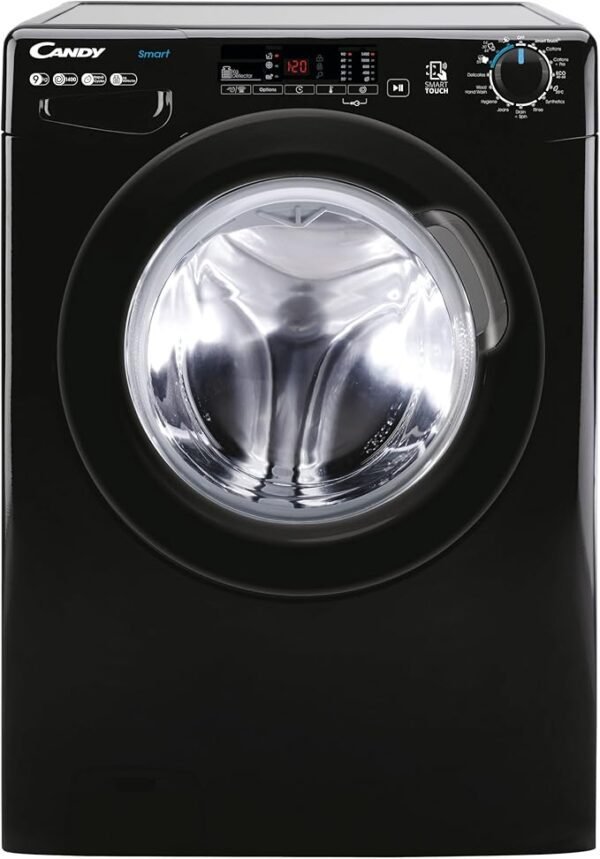 Candy CS149TWBB4/1-80 9kg Freestanding Washing Machine with 1400 rpm - Black - B Rated