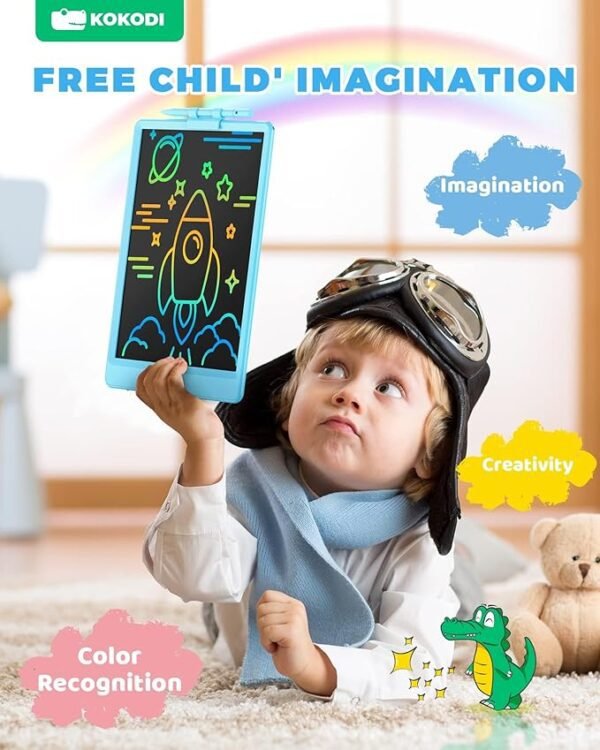 KOKODI LCD Writing Tablet 10 Inch for Girls Boys Magnetic Drawing Boards for Kids Toys