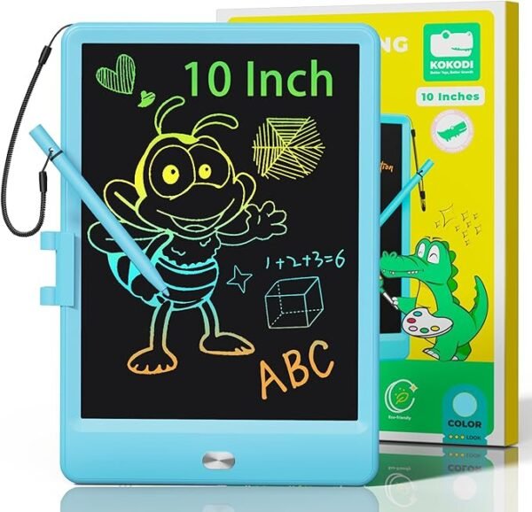 KOKODI LCD Writing Tablet 10 Inch for Girls Boys Magnetic Drawing Boards for Kids Toys
