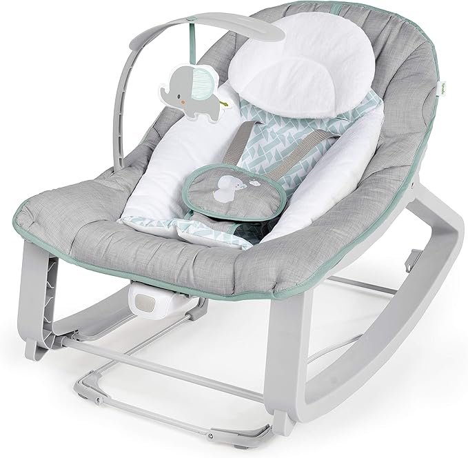 Ingenuity Keep Cozy 3-in-1 Grow with Me Vibrating Baby Bouncer, Seat & Infant to Toddler Rocker, Vibrations & Toy Bar