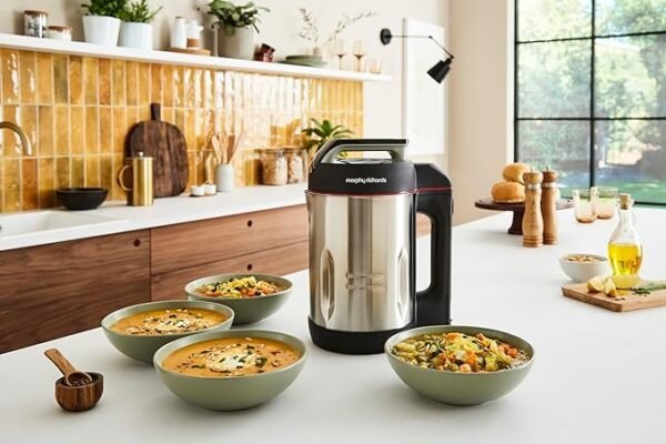 Morphy Richards 1.6L Sauté & Soup Maker, 4 Settings, Pause Function, LED Control Panel, Non-Stick Coated Jug, Detachable Power Cord, Stainless Steel, 501014