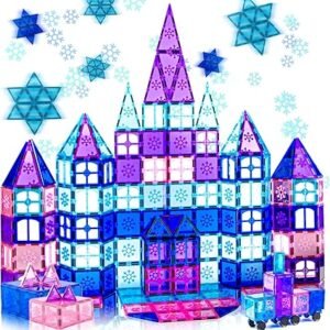 Xekel Magnetic Tiles 100 PCS, Magnetic Building Blocks Kids Toys, Frozen Toys for Girls Boys