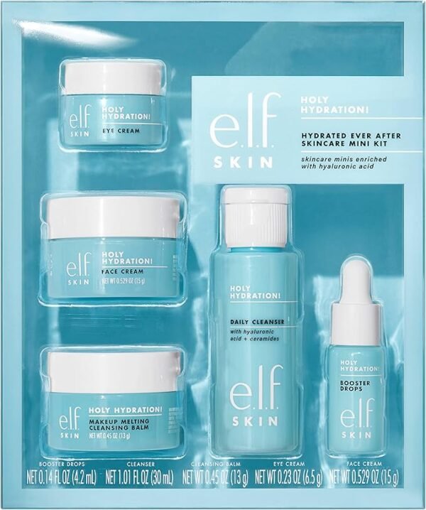 e.l.f. SKIN Hydrated Ever After Skincare Mini Kit, Cleanser, Makeup Remover