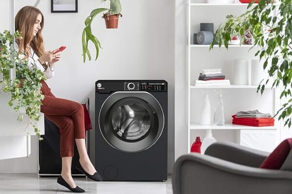 Hoover H-Wash 500 HW411AMBCB Freestanding Washing Machine, Large Capacity, 11 kg, 1400rpm, Black