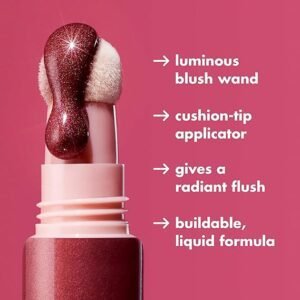 e.l.f. Halo Glow Blush Beauty Wand, Liquid Blush Wand For Radiant