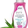 Veet Hair Removal Cream, 400ml, Veet Pure Sensitive Skin Hair Removal Cream, Depilatory Cream, Hair Removal Cream For Women