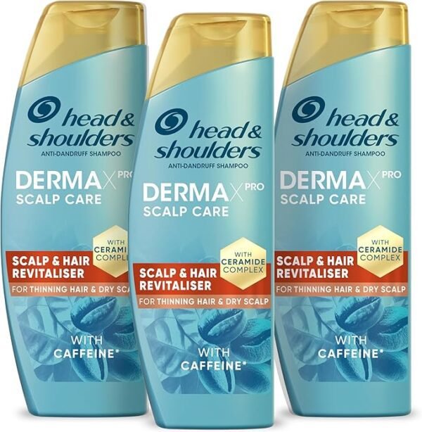 Head & Shoulders Anti-dandruff Shampoo, DermaXPRO | For Dry Scalp and Thinning Hair | 300ml (Pack of 3)