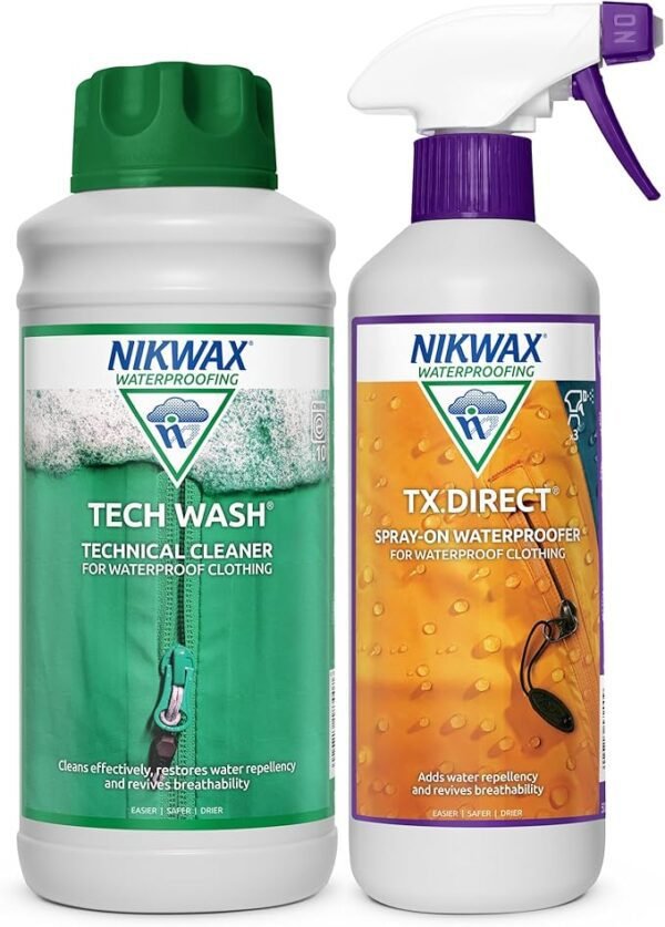 Nikwax TECH WASH WASH-IN Cleaner 1L + TX.DIRECT WATERPROOF SPRAY 500ml