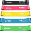 Gritin Resistance Bands, [Set of 5] Skin-Friendly Resistance Fitness Exercise Loop Bands with 5 Different Resistance Levels - Carrying Case Included - Ideal for Home, Gym, Yoga, Training