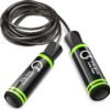Gritin Skipping Rope, Speed Jump Rope Soft Memory Foam Handle Tangle-free Adjustable Rope&Rapid Ball Bearings Fitness Workouts Fat Burning Exercises Boxing for Adults, Kids - Length Adjuster Included.