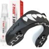 SAFEJAWZ Sports Mouthguard/Gum Shield, Case and Cleaner Spray 50ml Bundle for Rugby, Boxing, Martial Arts,