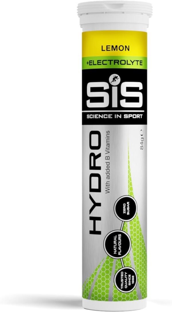 Science In Sport Hydro Hydration Tablets, Gluten-Free, Zero Sugar, Lemon Flavour Plus Electrolytes, 20