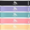 Coresteady Resistance Bands Set of 5 - Mini Fitness & Loop Exercise Band for Men & Women - Yoga, Body & Gym Sport Resistance Loop Bands for Strength, Muscle & Tone - With E-Guide & Travel Bag