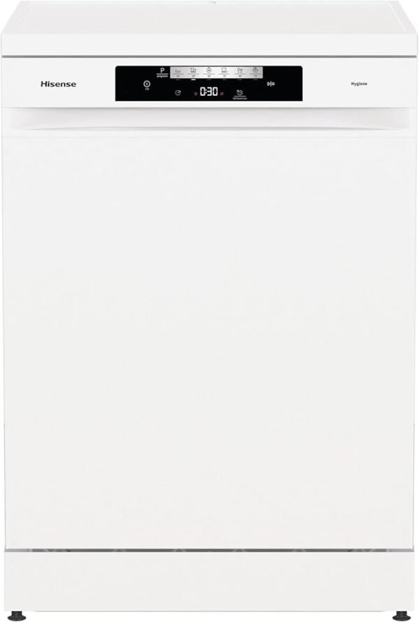 Hisense HS642E60WUK Freestanding Standard Dishwasher 85cm High - E Rated, White, 24 x 23 x 33 inches (L x W x H) [Energy Class E] [Energy Class E]
