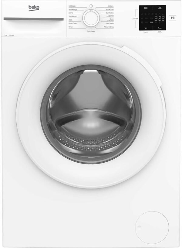Beko BM1WT3721W Freestanding Washing Machine, 7kg Load, 1200rpm, White [Energy Class B]