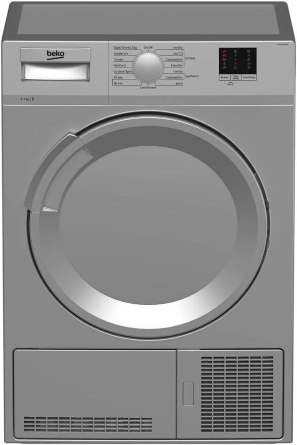 Beko DTLCE70051S 7kg Freestanding Condenser Tumble Dryer - Silver [Energy Class B]