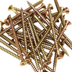 ForgeFix Multi-Purpose Single Thread Screws | 6.0 x 150mm | Zinc Yellow Passivated | Box 100