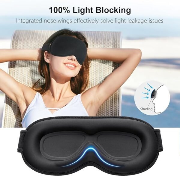 Gritin 100% Blackout Sleep Masks for Women & Men - Zero Eye Pressure Sleeping Eye Mask