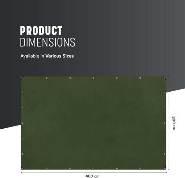 Keplin Waterproof Tarpaulin Cover Sheet - Heavy Duty, Mould-Resistant, Easy to Wash